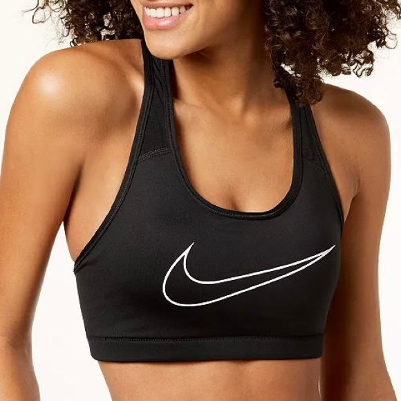 nike dri fit sports bra black